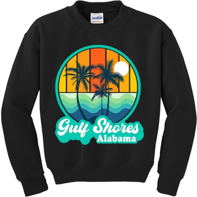 Vintage Gulf Shores Alabama Summer Vacation Beach Souvenirs Kids Sweatshirt