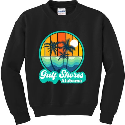 Vintage Gulf Shores Alabama Summer Vacation Beach Souvenirs Kids Sweatshirt