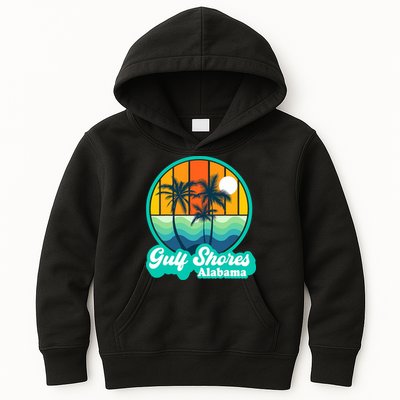 Vintage Gulf Shores Alabama Summer Vacation Beach Souvenirs Kids Hoodie