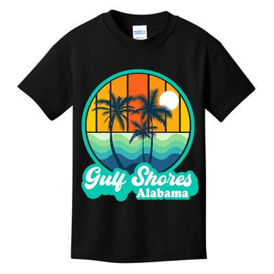 Vintage Gulf Shores Alabama Summer Vacation Beach Souvenirs Kids T-Shirt