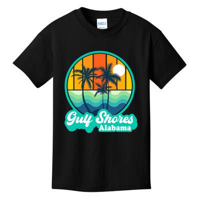 Vintage Gulf Shores Alabama Summer Vacation Beach Souvenirs Kids T-Shirt