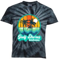 Vintage Gulf Shores Alabama Summer Vacation Beach Souvenirs Kids Tie-Dye T-Shirt