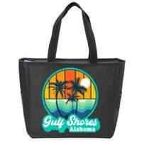 Vintage Gulf Shores Alabama Summer Vacation Beach Souvenirs Zip Tote Bag