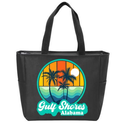 Vintage Gulf Shores Alabama Summer Vacation Beach Souvenirs Zip Tote Bag