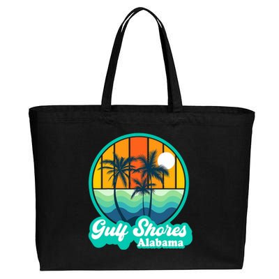 Vintage Gulf Shores Alabama Summer Vacation Beach Souvenirs Cotton Canvas Jumbo Tote