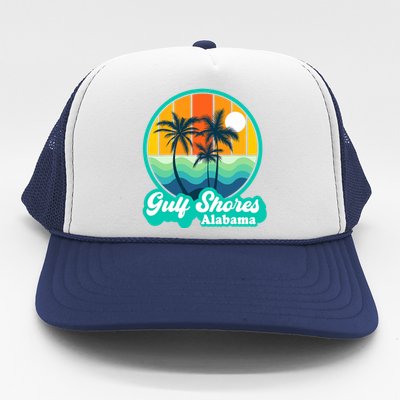 Vintage Gulf Shores Alabama Summer Vacation Beach Souvenirs Trucker Hat