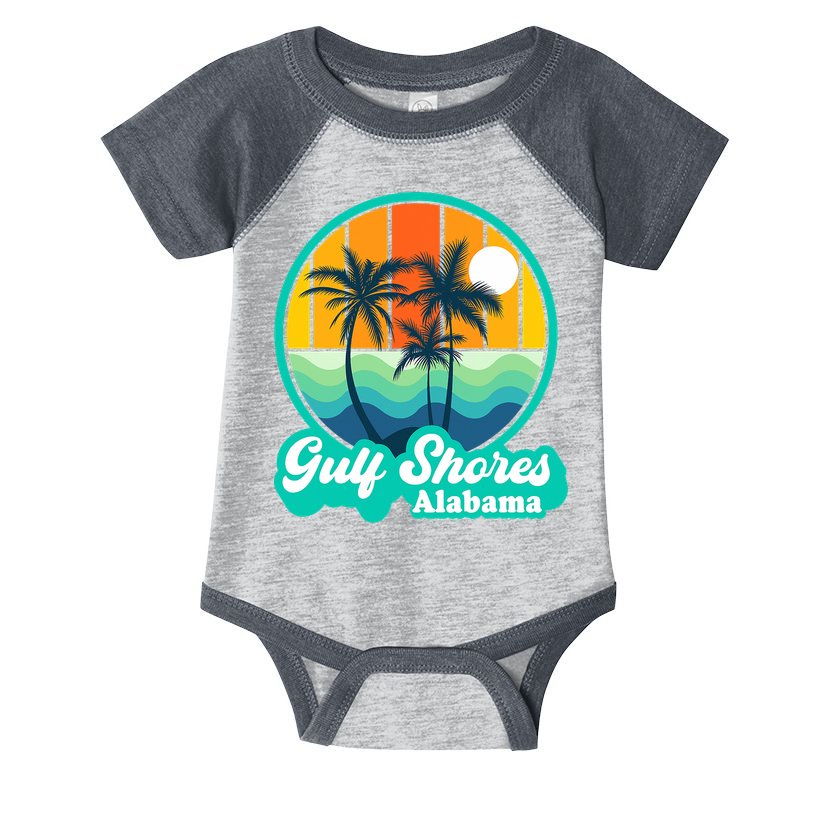 Vintage Gulf Shores Alabama Summer Vacation Beach Souvenirs Infant Baby Jersey Bodysuit