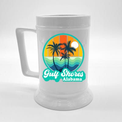 Vintage Gulf Shores Alabama Summer Vacation Beach Souvenirs Beer Stein