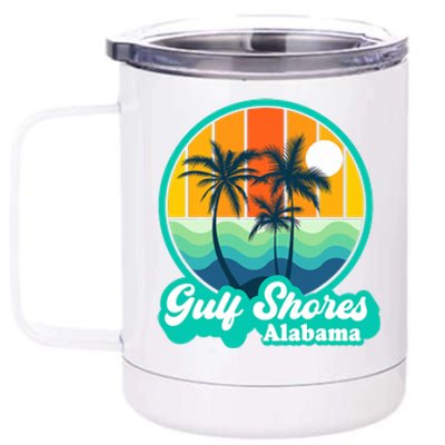 Vintage Gulf Shores Alabama Summer Vacation Beach Souvenirs 12 oz Stainless Steel Tumbler Cup