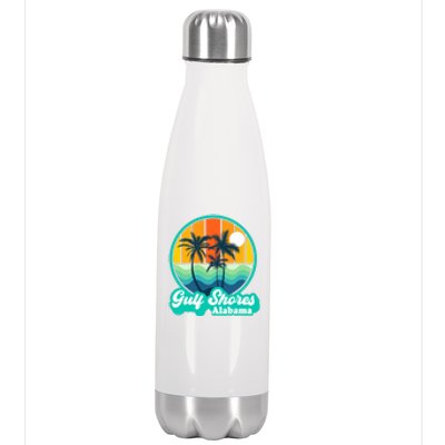 Vintage Gulf Shores Alabama Summer Vacation Beach Souvenirs Stainless Steel Insulated Water Bottle