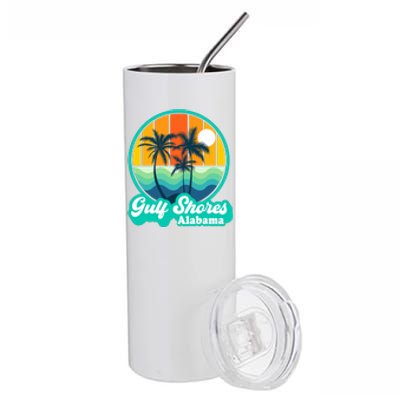 Vintage Gulf Shores Alabama Summer Vacation Beach Souvenirs Stainless Steel Tumbler