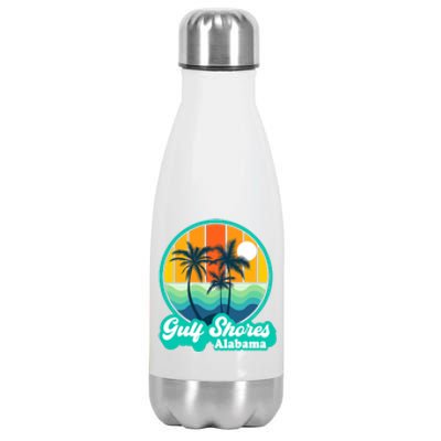 Vintage Gulf Shores Alabama Summer Vacation Beach Souvenirs Stainless Steel Insulated Water Bottle