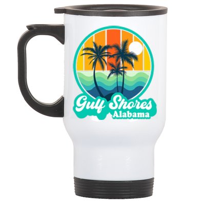 Vintage Gulf Shores Alabama Summer Vacation Beach Souvenirs Stainless Steel Travel Mug