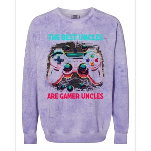 Video Gamer The Best Uncles Are Gamer Uncles Game Controller Gift Colorblast Crewneck Sweatshirt