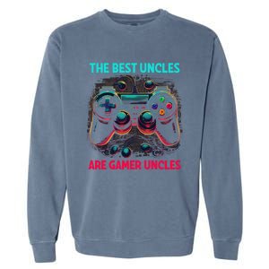 Video Gamer The Best Uncles Are Gamer Uncles Game Controller Gift Garment-Dyed Sweatshirt