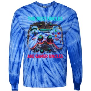 Video Gamer The Best Uncles Are Gamer Uncles Game Controller Gift Tie-Dye Long Sleeve Shirt