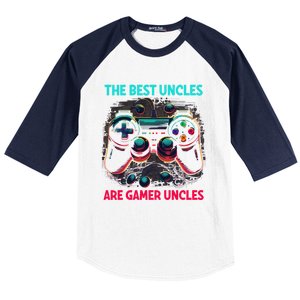 Video Gamer The Best Uncles Are Gamer Uncles Game Controller Gift Baseball Sleeve Shirt