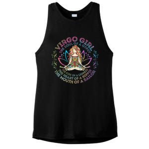 Virgo Girl The Soul Of A Gypsy Birthday Hippie Soul Ladies PosiCharge Tri-Blend Wicking Tank