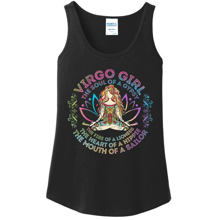 Virgo Girl The Soul Of A Gypsy Birthday Hippie Soul Ladies Essential Tank