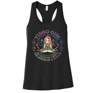 Virgo Girl The Soul Of A Gypsy Birthday Hippie Soul Women's Racerback Tank