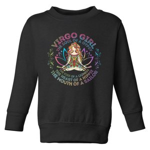 Virgo Girl The Soul Of A Gypsy Birthday Hippie Soul Toddler Sweatshirt