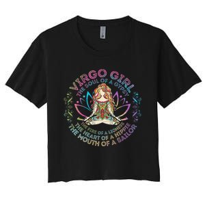 Virgo Girl The Soul Of A Gypsy Birthday Hippie Soul Women's Crop Top Tee