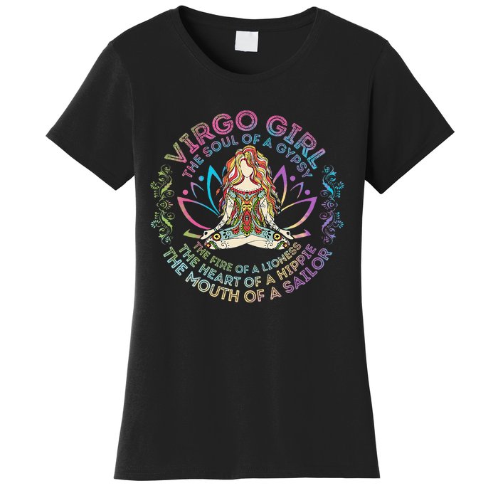 Virgo Girl The Soul Of A Gypsy Birthday Hippie Soul Women's T-Shirt