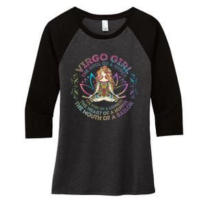 Virgo Girl The Soul Of A Gypsy Birthday Hippie Soul Women's Tri-Blend 3/4-Sleeve Raglan Shirt