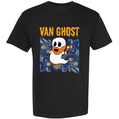 Van Ghost Teacher Halloween Van Gogh Starry Night Garment-Dyed Heavyweight T-Shirt