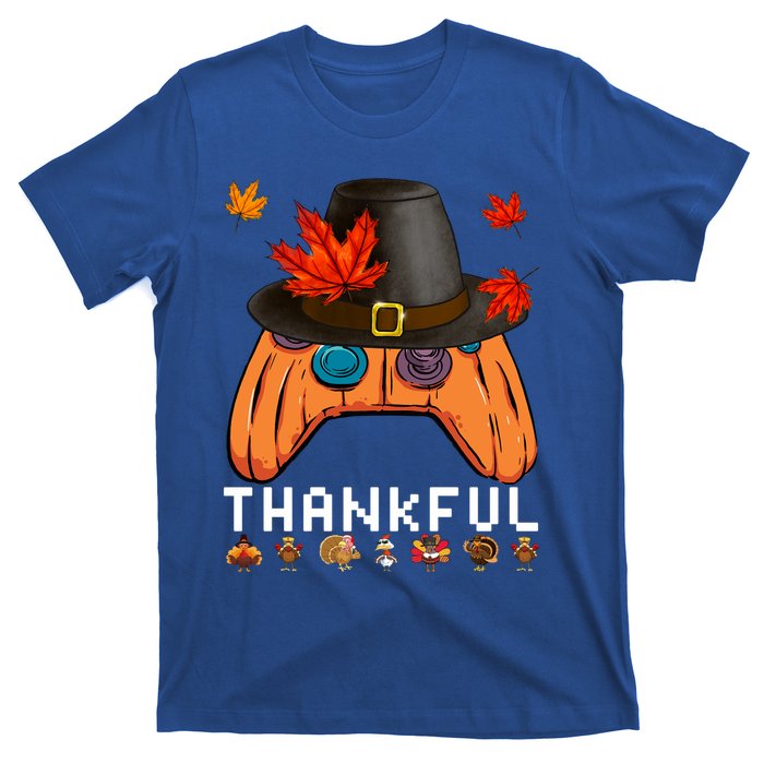 Video Game Thanksgiving Pumpkin Gamer Thankful Autumn Gaming Gift T-Shirt