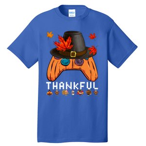 Video Game Thanksgiving Pumpkin Gamer Thankful Autumn Gaming Gift Tall T-Shirt