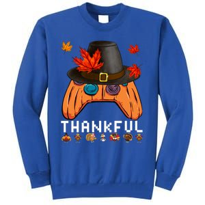 Video Game Thanksgiving Pumpkin Gamer Thankful Autumn Gaming Gift Tall Sweatshirt