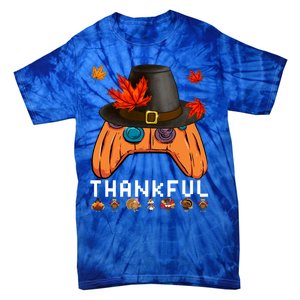 Video Game Thanksgiving Pumpkin Gamer Thankful Autumn Gaming Gift Tie-Dye T-Shirt