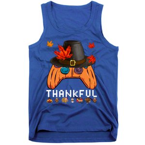 Video Game Thanksgiving Pumpkin Gamer Thankful Autumn Gaming Gift Tank Top