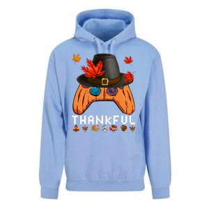 Video Game Thanksgiving Pumpkin Gamer Thankful Autumn Gaming Gift Unisex Surf Hoodie