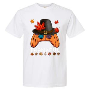 Video Game Thanksgiving Pumpkin Gamer Thankful Autumn Gaming Gift Garment-Dyed Heavyweight T-Shirt