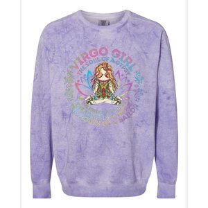 Virgo Girl The Soul Of A Gypsy Birthday Hippie Soul Colorblast Crewneck Sweatshirt