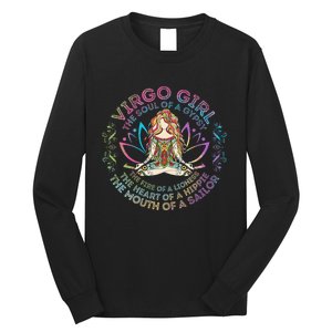 Virgo Girl The Soul Of A Gypsy Birthday Hippie Soul Long Sleeve Shirt