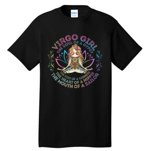 Virgo Girl The Soul Of A Gypsy Birthday Hippie Soul Tall T-Shirt