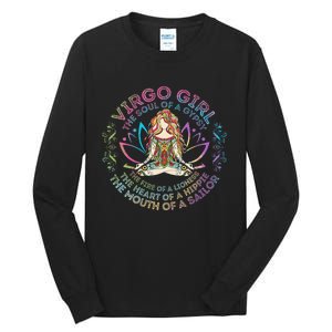 Virgo Girl The Soul Of A Gypsy Birthday Hippie Soul Tall Long Sleeve T-Shirt