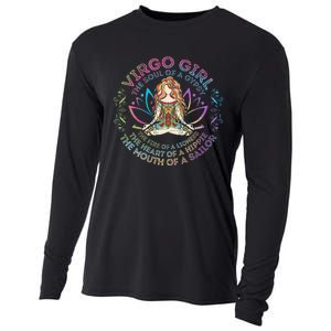 Virgo Girl The Soul Of A Gypsy Birthday Hippie Soul Cooling Performance Long Sleeve Crew