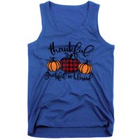 Vintage Grateful Thankful Blessed Pumpkin Fall Thanksgiving Gift Tank Top