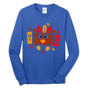 Video Games Thanksgiving Turkey Gamer Gaming Tall Long Sleeve T-Shirt