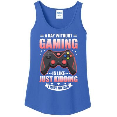 Video Gamers Teen Gaming A Day Without Gaming Is Like Gamers Gift Ladies Essential Tank