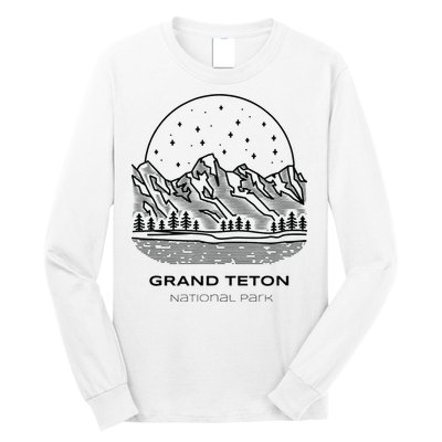 Vintage Grand Teton National Park Hike Long Sleeve Shirt
