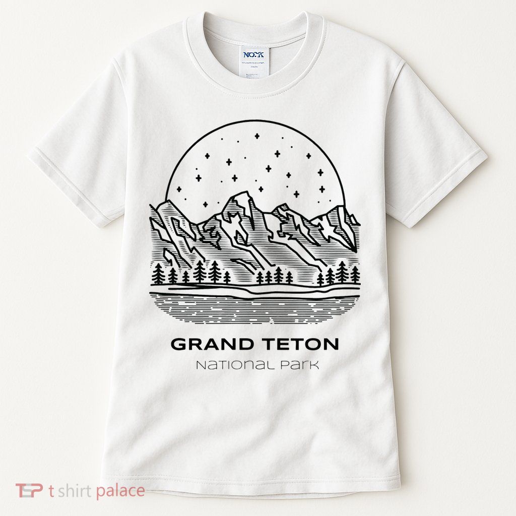Vintage Grand Teton National Park Hike Tall T-Shirt