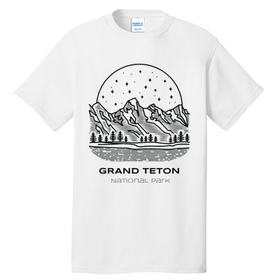 Vintage Grand Teton National Park Hike Tall T-Shirt