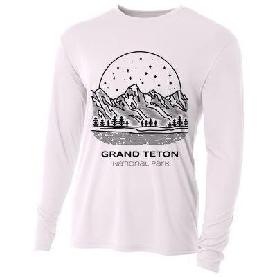 Vintage Grand Teton National Park Hike Cooling Performance Long Sleeve Crew