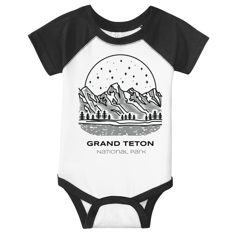 Vintage Grand Teton National Park Hike Infant Baby Jersey Bodysuit