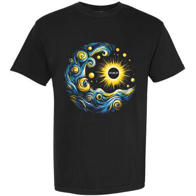 Van Gogh Total Solar Eclipse April 8th 2024 Trending Now Garment-Dyed Heavyweight T-Shirt
